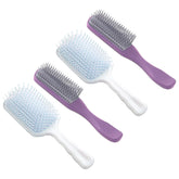 Kuber Industries Hair Brush | Flexible Bristles Brush | Hair Brush with Paddle | Straightens & Detangles Hair Brush | Suitable For All Hair Types | Hair Brush Styling Hair | Set of 4 | Blue & Purple